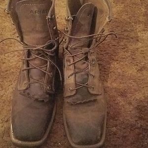 Ariat boots, worn